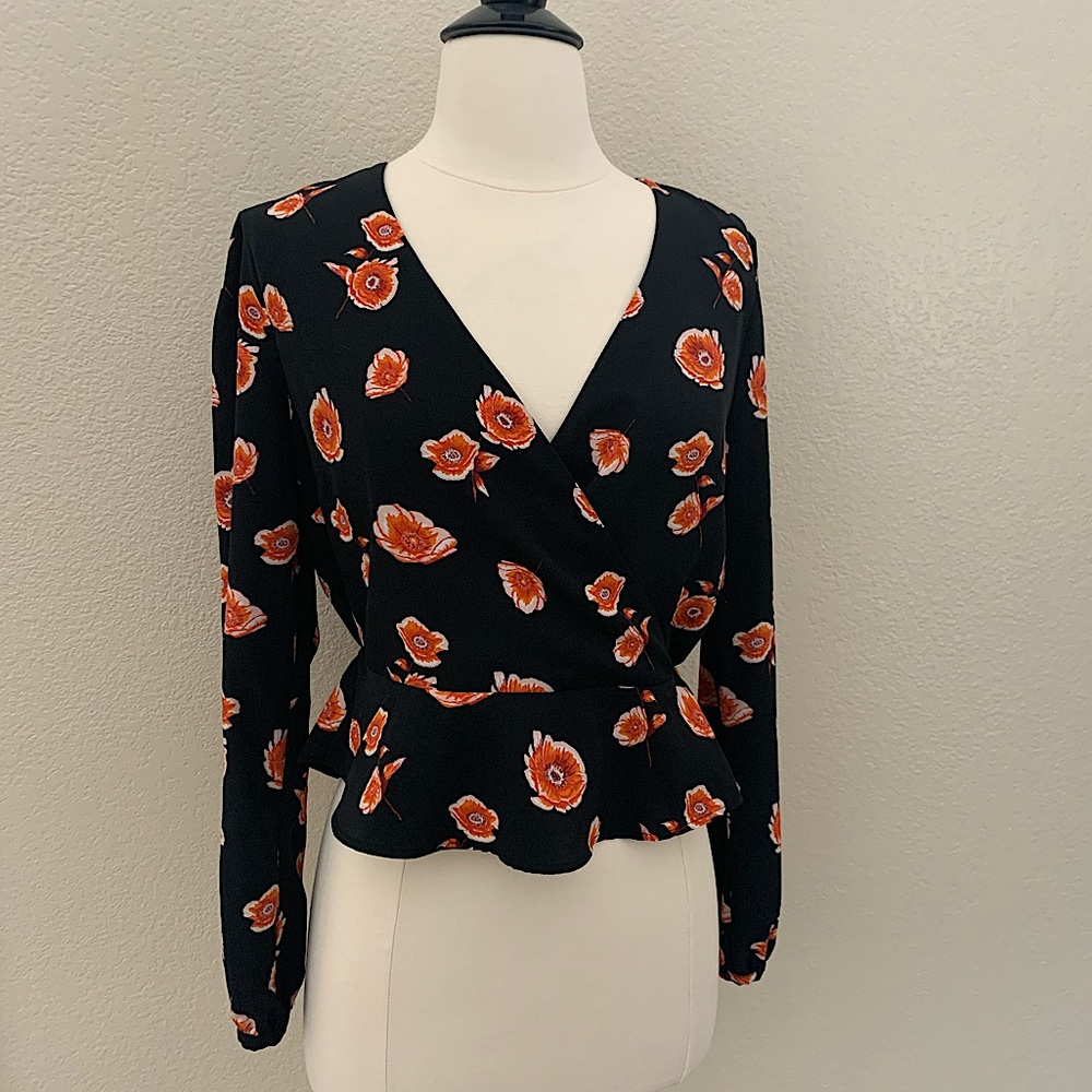 Jack Wills Long Sleeve Crop Blouse